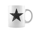 Retro Dark Grey Star Distressed Vintage Minimalist Hipster Coffee Mug