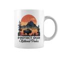 Save Our National Parks Resist Service Bison Buffalo Vintage Coffee Mug
