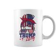 Trump Lady Inauguration Day 2025 Messy Bun American Flag Coffee Mug