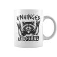 Unhinged And Feral Raccoon Girl Toddler Boy Humor Coffee Mug