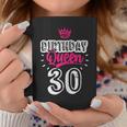 30Th Birthday Queen Happy Birthday Party Crown Taza de café Regalos divertidos
