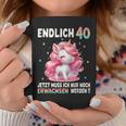 40Th Birthday Woman Party Outfit Unicorn Tassen Lustige Geschenke