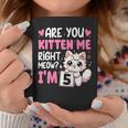 5Th Birthday Girl 5Yr Five 5 Year Old Kitten Cat Bday Coffee Mug Funny Gifts