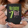 7Th Birthday Witch Pink And Green 7 Year Old Birthday Girl Coffee Mug Personalized Gifts
