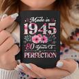 80 Year Old Made In 1945 Floral 80Th Birthday Women Coffee Mug Funny Gifts