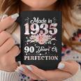 90 Year Old Made In 1935 Floral 90Th Birthday Women Coffee Mug Funny Gifts