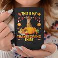 Abyssinian Cat Pumpkin Pie Fruits This Is My Thanksgiving Graphic Print Coffee Mug Unique Gifts