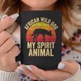 African Wild Dog Is My Spirit Animal Vintage Retro Sunset Graphic Print Coffee Mug Unique Gifts