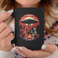 Alien And Bigfoot Campfire Sasquatch Ufo For Outdoor Lovers Coffee Mug Personalized Gifts