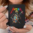 Autism Skeleton Guitar Player Rock Music Autism Awareness Coffee Mug Funny Gifts
