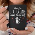 Chat Humour Je Peux Pas J'ai Câlins Avec Mon Chat Tasse Cadeaux drôles