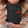 Cherry Heartbeat Cherries Fruits Ecg Pulse Tassen Lustige Geschenke