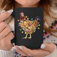 Chicken Santa Christmas Tree Chicken Taza de café Regalos divertidos