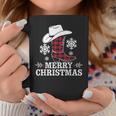 Christmas Cowboy Boots Checked Xmas Western Country Cowgirl Tassen Lustige Geschenke