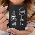 Am Coffee Pm Wine Drink Wine Loveino Tassen Lustige Geschenke