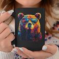 Cool Bear Portrait With Sunglasses Watercolour Bear Tassen Lustige Geschenke