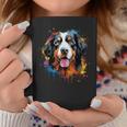 Cute Bernese Mountain Dog On Painted Bernese Mountain Dog Tassen Lustige Geschenke