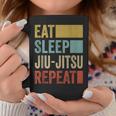 Eat Sleep Jiu-Jitsu Repeat Jiu-Jitsu Sin Mangas Taza de café Regalos divertidos