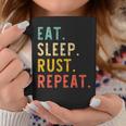 Eat Sleep Rust Repeat Programming Retrointage Tassen Lustige Geschenke