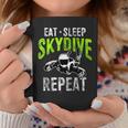 Eat Sleep Skydive Repeat Taza de café Regalos divertidos