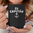 El Capitanintage Blanc Gauche Ancre Bateau &Oile Tasse Cadeaux drôles