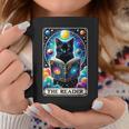 El Lector Tarot Card Cat Libros Amantes Taza de café Regalos divertidos
