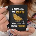 Endlich In Rente Mehr Zeit Für Meine Hühner Chicken Ruhestand Tassen Lustige Geschenke