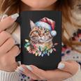 Christmas Orange Tabby Cat Christmas Tree Santa Cat Coffee Mug Personalized Gifts