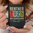 Pensioner 2025 Countdown Running For Retirement Tassen Lustige Geschenke