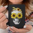 Skull Sunflower Skeleton Bandana Sunflower Skull Tassen Lustige Geschenke