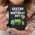 Garbage Truck Sister Birthday Boy Balloons Birthday Party Taza de café Regalos divertidos