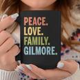 Gilmore Last Name Peace Love Family Matching Graphic Print Coffee Mug Personalized Gifts