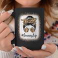 Grammy Life Bleached Leopard Messy Bun Mother's Day Coffee Mug Personalized Gifts