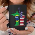 Half Brazilian Half American Usa Brazil Culture Patriot Flag Coffee Mug Unique Gifts