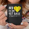 My Heart Is On 1st Base Softball Bat Proud Mom Dad Tank Top Graphic Print Coffee Mug Unique Gifts
