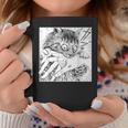 Japanese Horror Anime Cat Bite Crazy Cool Graphic Coffee Mug Personalized Gifts