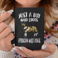 Just A Boy Who Loves African Wild Dogs Graphic Print Coffee Mug Unique Gifts