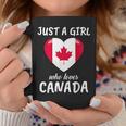 Just A Girl Who Loves Canada Travel Football Canada Tassen Lustige Geschenke