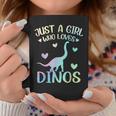 Just A Girl Who Loves Dinos La Chica De Los Dinosaurios Taza de café Regalos divertidos