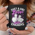 Just A Girl Who Loves Silkie Chickens Kids Silky Chicken Graphic Print Coffee Mug Unique Gifts