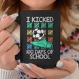 I Kicked 100 Days Of School Soccer Player Sports 100Th Day Coffee Mug Personalized Gifts