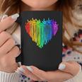 LGBTQ Pride I Love You Hand Sign Rainbow Heart ASL Ally Graphic Print Coffee Mug Unique Gifts