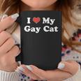 I Love My Gay Cat Heart LGBT Pet Pride Proud Parent Graphic Print Coffee Mug Unique Gifts