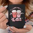 I Love You A Latte Coffee Lover Retro Groovy Valentines Day Coffee Mug Unique Gifts