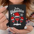 Merry Christmas Wine Red Wine Glass With Christmas Hat Tassen Lustige Geschenke