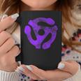 Music Turntable Record Dj Purple 45 Rpm Adapter Taza de café Regalos divertidos