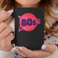 Nacido En Los Años 80 Neon Light Disco Música Cumpleaños Punk Music Taza de café Regalos divertidos