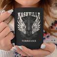 Nashville Tennessee Alas De Guitarraintage Sin Mangas Taza de café Regalos divertidos