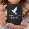 PEACE LOVE HOPE DOVE OLIVE BRANCH Graphic Print Coffee Mug Unique Gifts