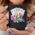 Poker Gambling Game Cards Chips Casino Poker Tassen Lustige Geschenke